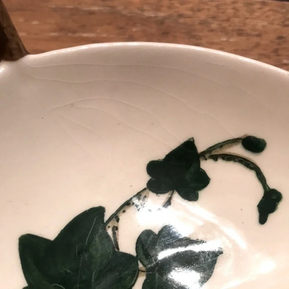 Vintage Metlox Poppytrail Divided Dish California Ivy Pattern Hand Painted 7.5”